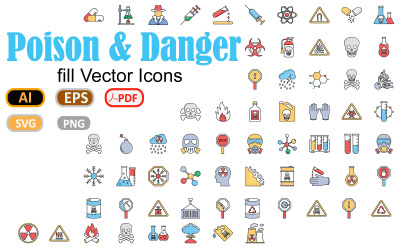 Zehir ve Tehlike Sembolleri Iconset