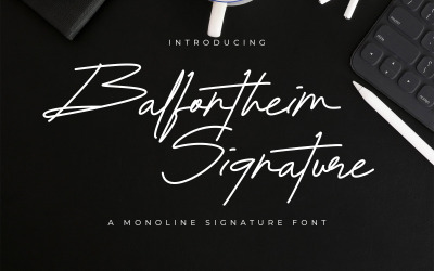 Balfontheim Signature - czcionka Monoline Signature