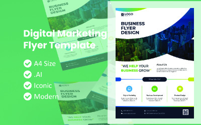 Business-Flyer für digitales Marketing