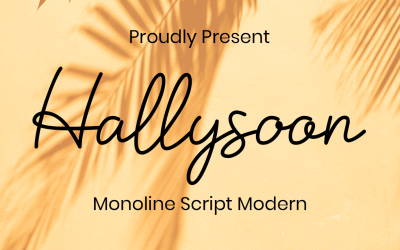 Hallysoon - Carattere corsivo monoline