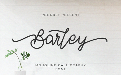 Orzo - Carattere calligrafico Monoline