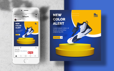 Banner di feed Instagram quadrato per modello di social media per abbigliamento maschile