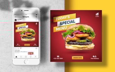 Food Banner Post Social Media Template
