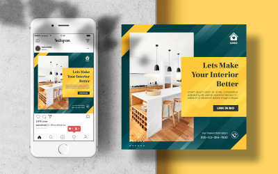 Furniture Instagram Banner Post Social Media Template