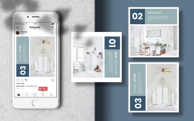 Innenarchitektur Instagram Post Banner Social Media Vorlage