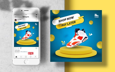 Instagram Feed Banner for Sport Shoes Social Media Template