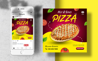 Instagram Food Banner Template Post voor sociale media