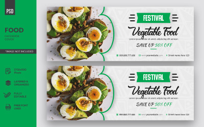 Kreatives Design Lebensmittel Facebook Cover