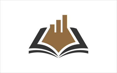 Buchbau-Vektor-Logo-Vorlage