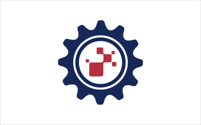 IT Gear Vector Logo Template