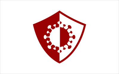 Plantilla de logotipo de vector de escudo de virus