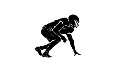 American Football Flat Color Vector Logo