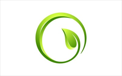 Blattkreis-Vektor-Logo