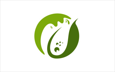 Leaf and Water Vector Logo
