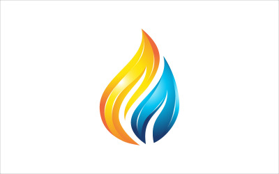 Logo vettoriale di fiamma d&amp;#39;acqua