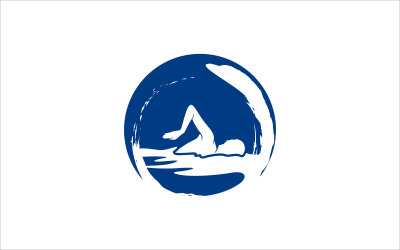 Schwimmbad-Vektor-Logo