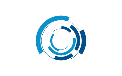 Cirkel teknik vektor logotyp
