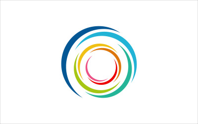 Círculo colorido logotipo vetorial