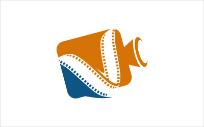 Icona V Roll Film Vector Logo