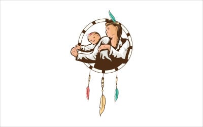 Indian Parenting Vector Logo