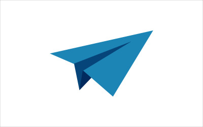 Logo wektor samolot papieru