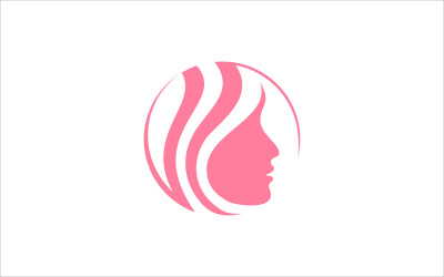 Pembe Güzellik Bakım Vektör Logosu