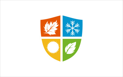 Logo vectoriel de sécurité de saison de bouclier