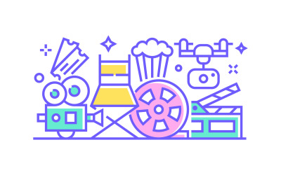 Cinema and Filming Illustration