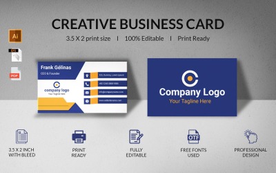 Ennlil Creative Business Card - шаблон фірмового стилю