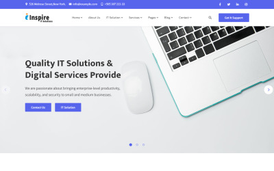 Inspire - İşletmeniz İçin BT Çözümü Web Sitesi Şablonu