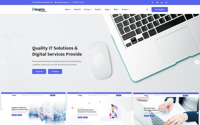 Inspire - Modelo de site HTML5 multifuncional para soluções de TI e serviços empresariais