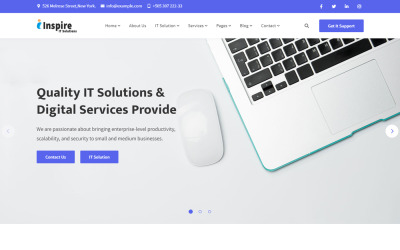 Inspire - Modèle de site Web de solution informatique pour votre entreprise