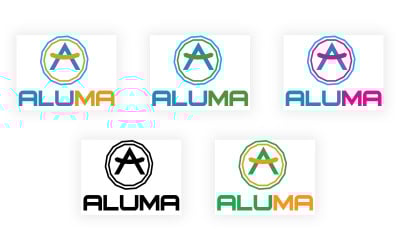 Modelo de logotipo educacional da Aluma