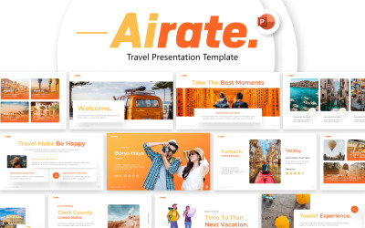 Шаблон PowerPoint для путешествий Airate