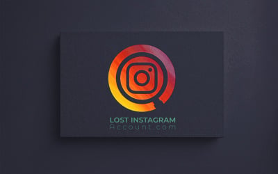 Ztracené šablony loga Logo Insta