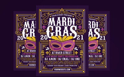 Mardi Gras Flyer - Corporate Identity Template