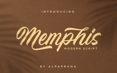 Memphis - Modern cursief lettertype