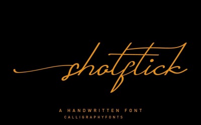 Shotflick - Carattere corsivo della firma della grafia