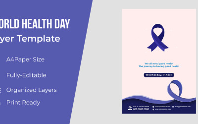 Wereldgezondheidsdag posterontwerp