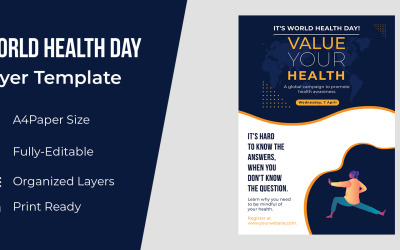 Världshälsodagen konceptaffischdesign
