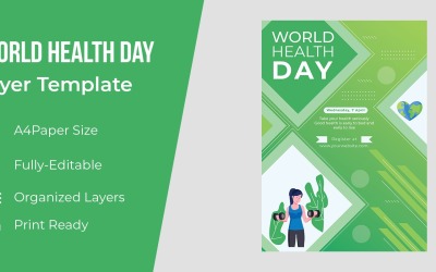 Illustration vectorielle concept Flyer de la journée mondiale de la santé