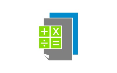 Boekhouding belastingrapport Logo sjabloon