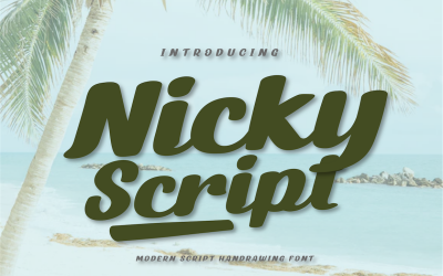 Carattere corsivo Nicky