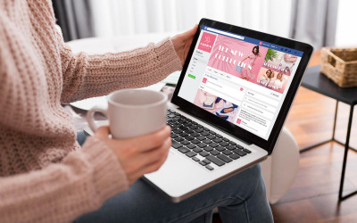 Darmowy szablon dla mediów społecznościowych w sklepie modowym na Facebooku