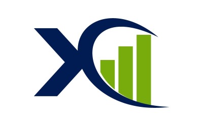 İş Harfi X Logo Şablonu