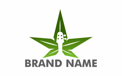 Konopná kytara Logo šablona