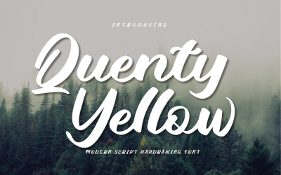Quenty Yellow Font
