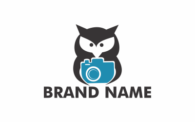 Uil Camera Logo sjabloon