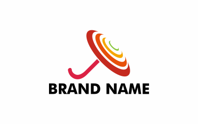 Umbrella Circle Logo Template