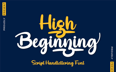 High Beginning Font